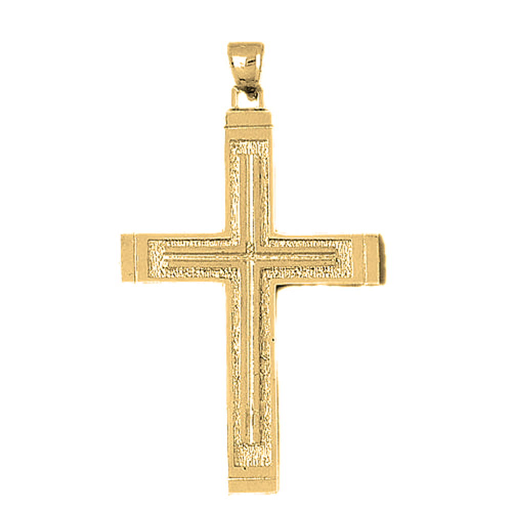 Yellow Gold-plated Silver Cross Pendant