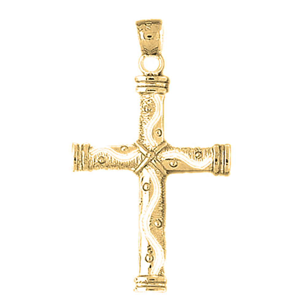 Yellow Gold-plated Silver Cross Pendant