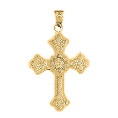Yellow Gold-plated Silver Cross Pendant