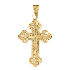 Yellow Gold-plated Silver Cross Pendant