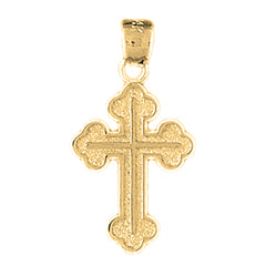 Yellow Gold-plated Silver Cross Pendant