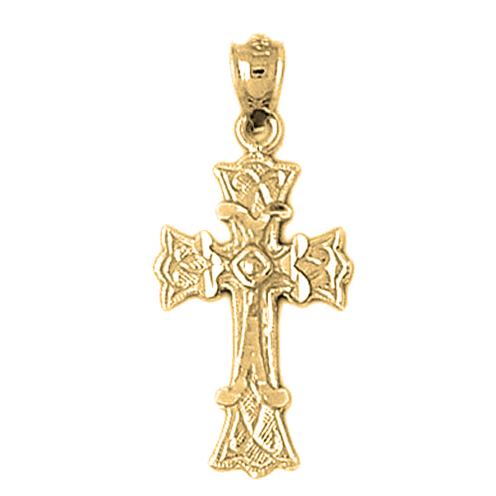 Yellow Gold-plated Silver Cross Pendant