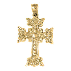 Yellow Gold-plated Silver Cross Pendant
