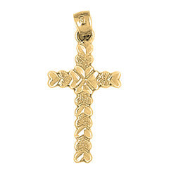 Yellow Gold-plated Silver Cross Pendant