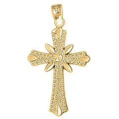 Yellow Gold-plated Silver Cross Pendant