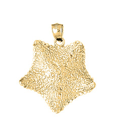 Yellow Gold-plated Silver Starfish Pendant