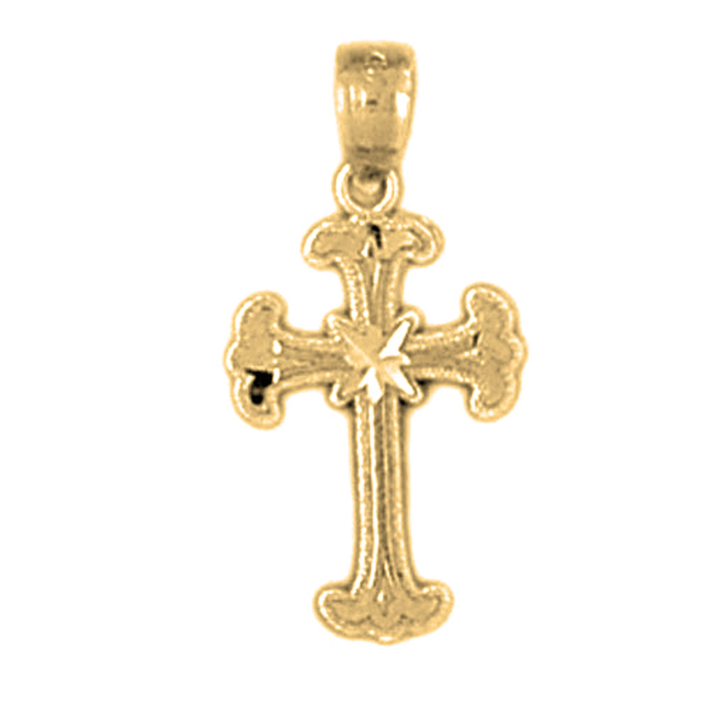 Yellow Gold-plated Silver Cross Pendant