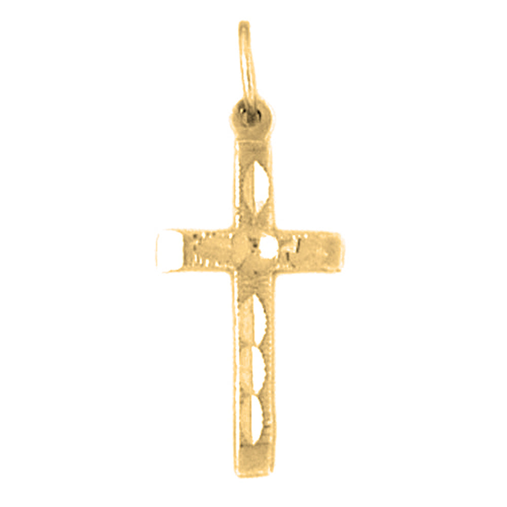 Yellow Gold-plated Silver Cross Pendant