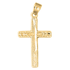 Yellow Gold-plated Silver Cross Pendant