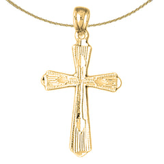 Kreuzanhänger aus Sterlingsilber (rhodiniert oder gelbvergoldet)