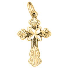 Yellow Gold-plated Silver Cross Pendant
