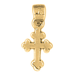Yellow Gold-plated Silver Cross Pendant