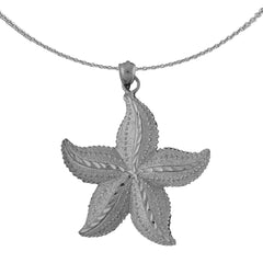 Seestern-Anhänger aus Sterlingsilber (rhodiniert oder gelbvergoldet)