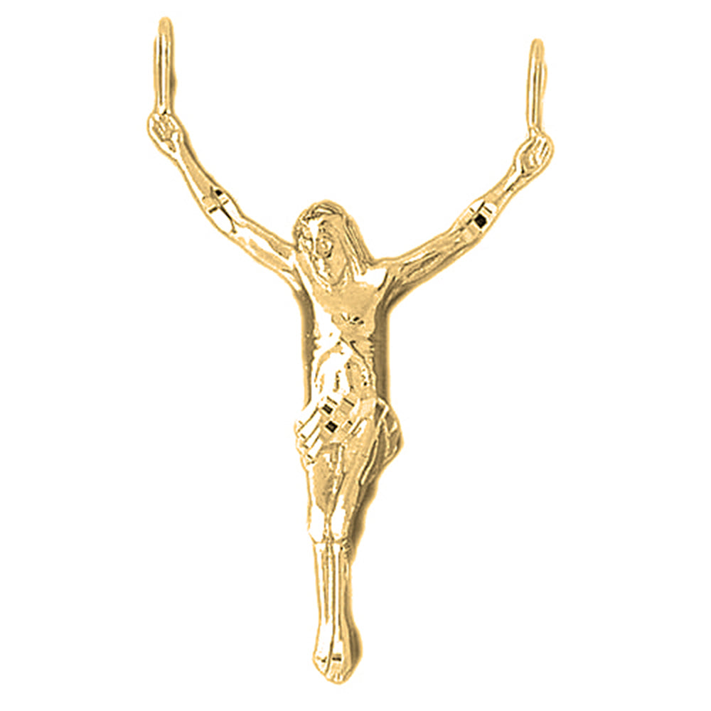 Yellow Gold-plated Silver Jesus Pendant