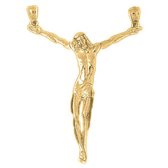 Yellow Gold-plated Silver Jesus Pendant
