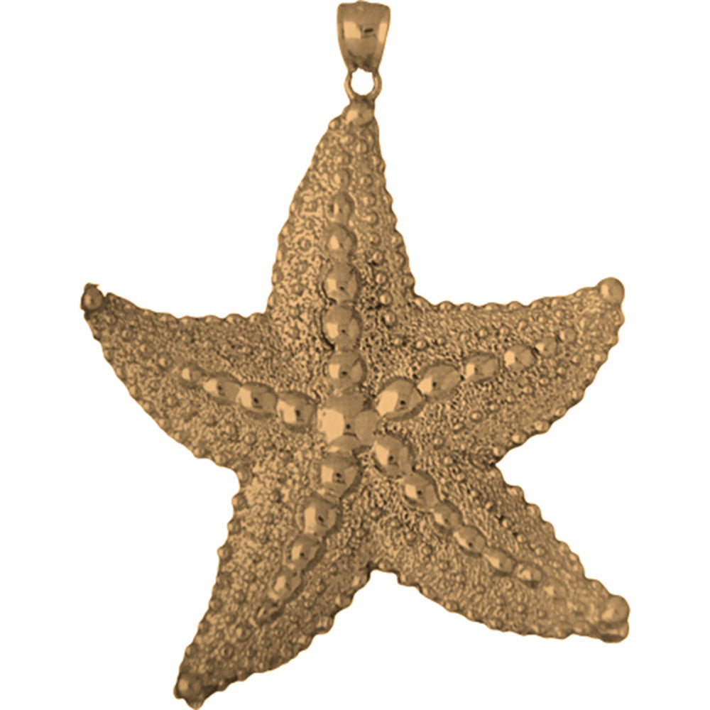Yellow Gold-plated Silver Starfish Pendant