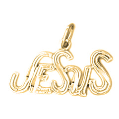 Yellow Gold-plated Silver Jesus Pendant