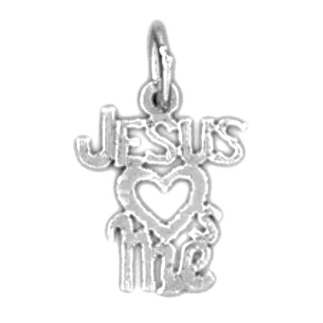 Sterling Silver Jesus Loves Me Pendant
