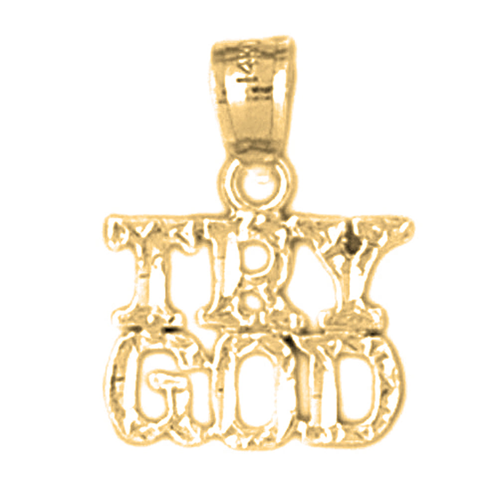 Yellow Gold-plated Silver Try God Pendant