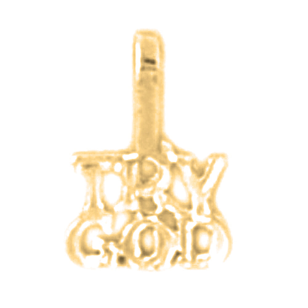 Yellow Gold-plated Silver Try God Pendant