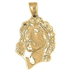 Yellow Gold-plated Silver Jesus Pendant