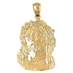 Yellow Gold-plated Silver Jesus Pendant