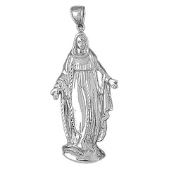 Sterling Silver Mother Mary Pendant