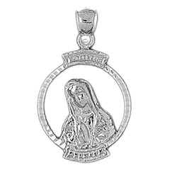 Sterling Silver Mother Mary Pendant