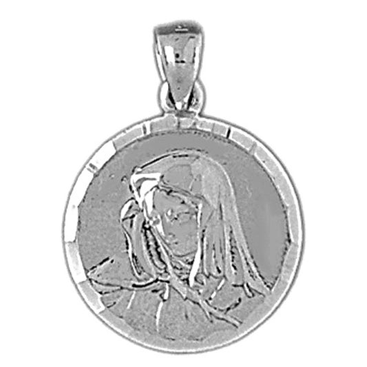Sterling Silver Mother Mary Pendant