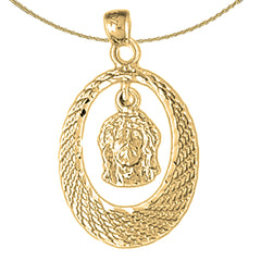 Anhänger mit Jesus-Medaille aus Sterlingsilber (rhodiniert oder gelbvergoldet)