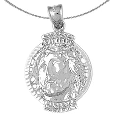 Anhänger mit Jesus-Medaille aus Sterlingsilber (rhodiniert oder gelbvergoldet)