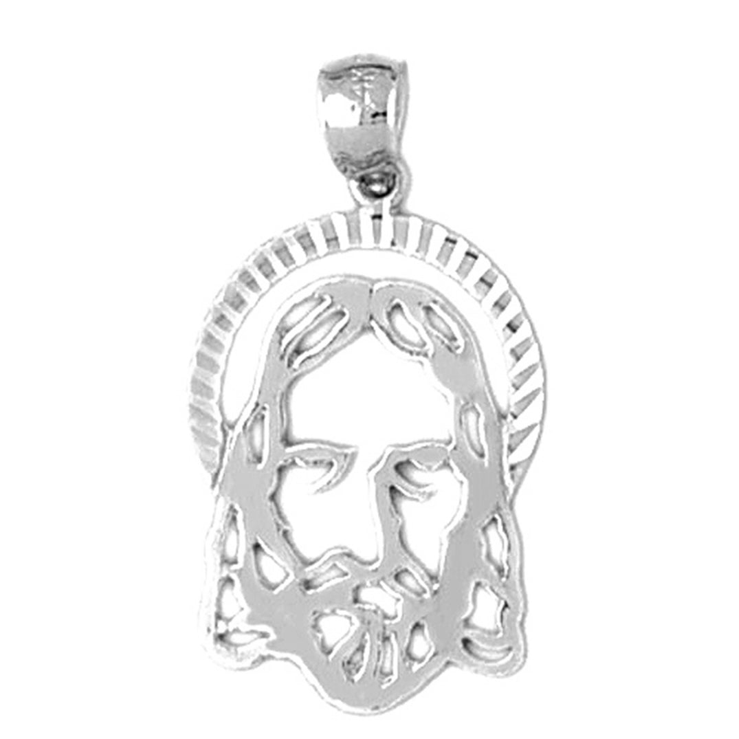 Sterling Silver Jesus Medal Pendant