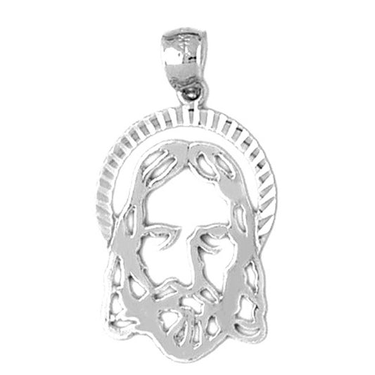 Sterling Silver Jesus Medal Pendant