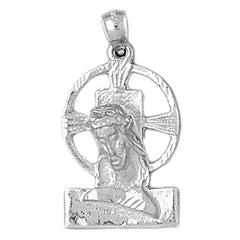 Sterling Silver Jesus Medal Pendant