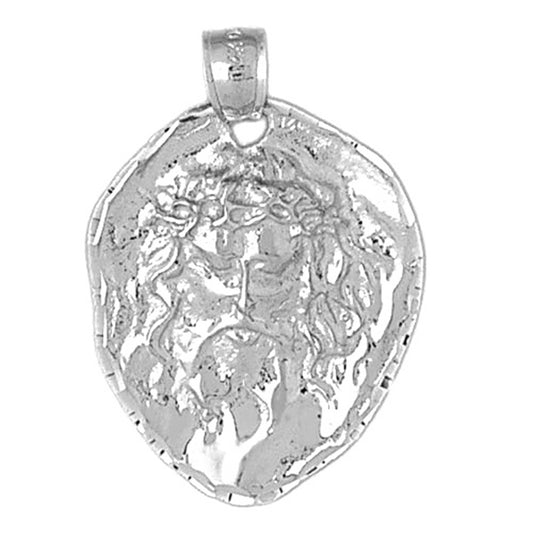 Sterling Silver Jesus Medal Pendant