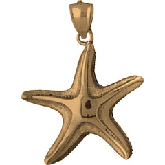 Yellow Gold-plated Silver Starfish Pendant