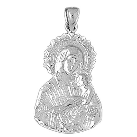Sterling Silver Mother Mary Pendant