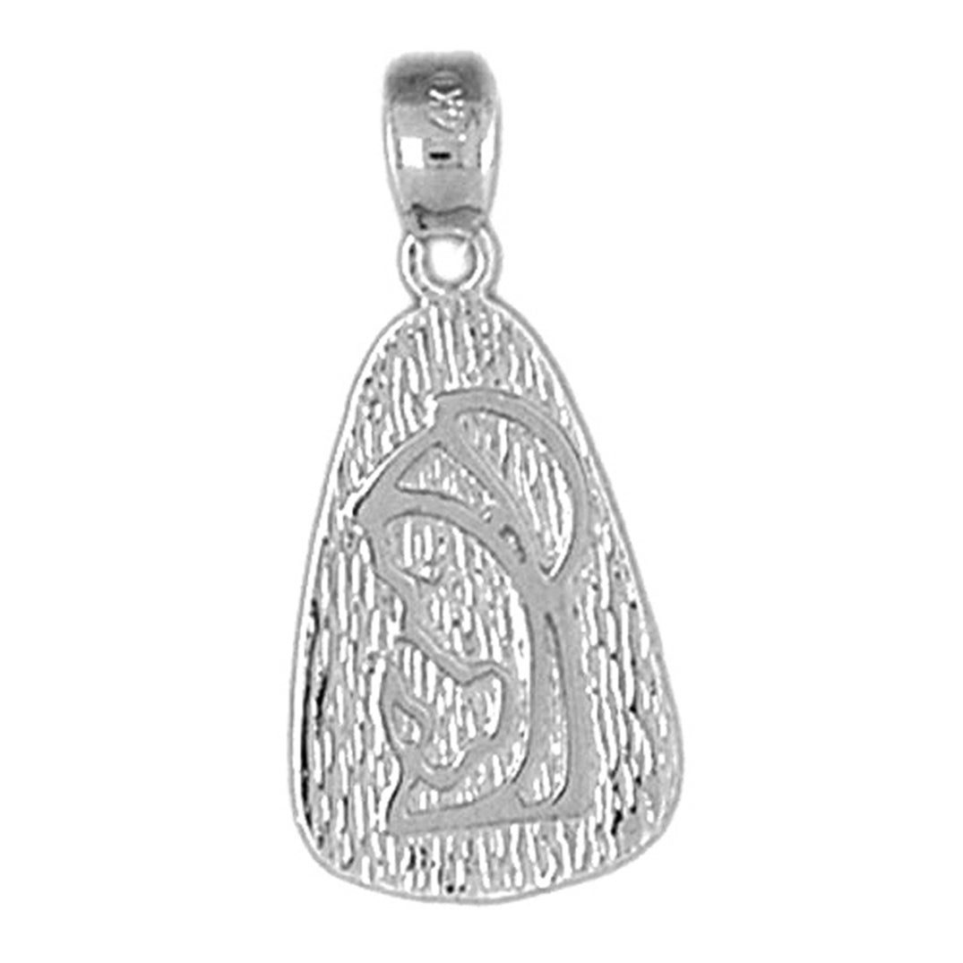 Sterling Silver Mother Mary, Praying Woman Pendant