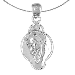 Sterling Silver Mother Mary, Praying Woman Pendant (Rhodium or Yellow Gold-plated)