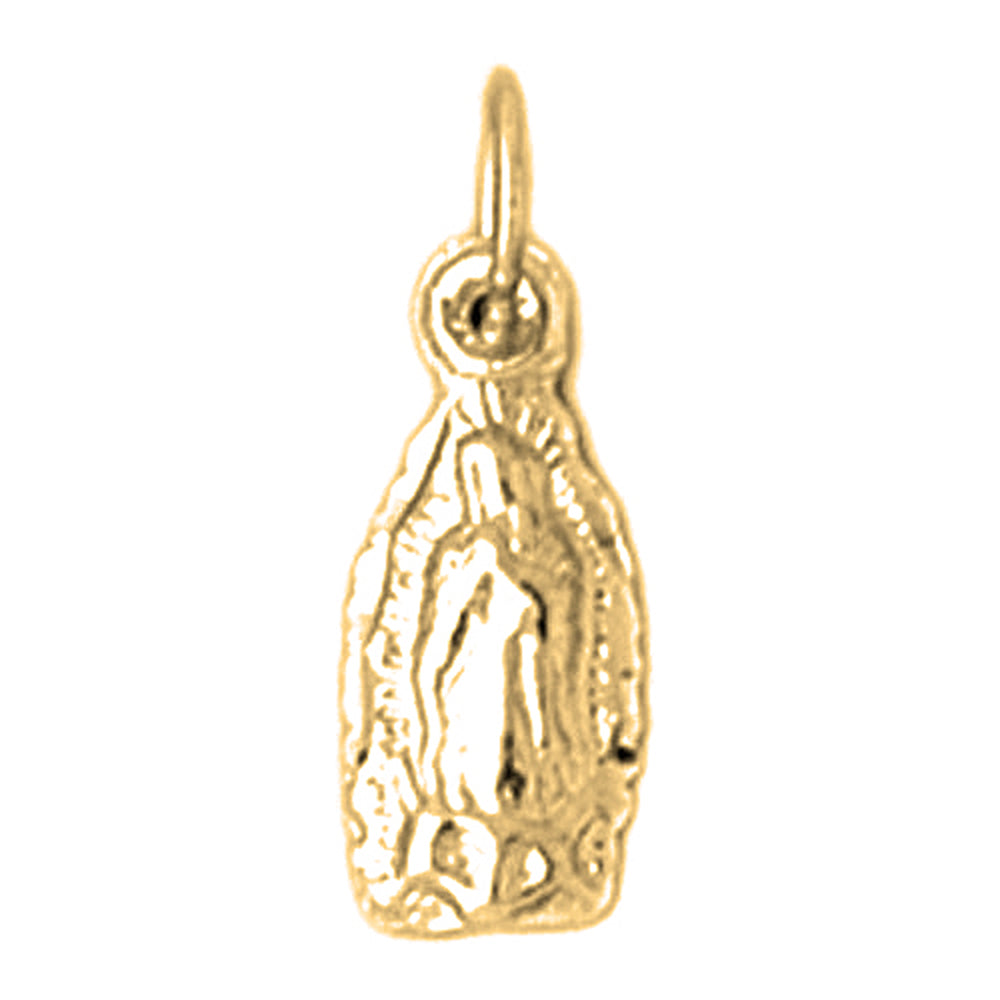Yellow Gold-plated Silver Our Lady Guadalupe Pendant