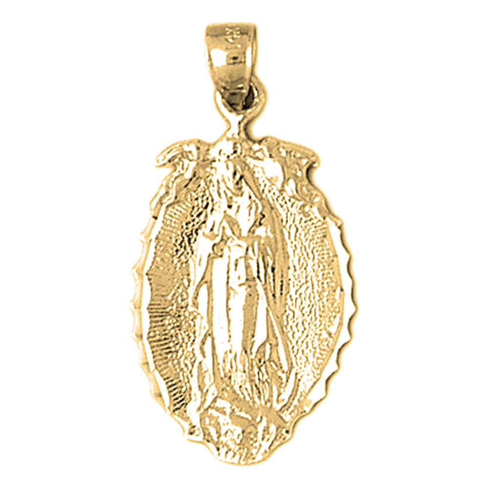 Yellow Gold-plated Silver Our Lady Guadalupe Pendant