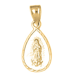 Yellow Gold-plated Silver Our Lady Guadalupe Pendant