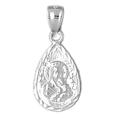 Sterling Silver Our Lady Guadalupe Pendant
