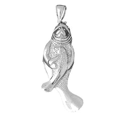 Sterling Silver Manatee Pendant