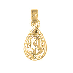 Yellow Gold-plated Silver Our Lady Guadalupe Pendant