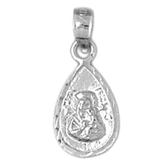 Sterling Silver Our Lady Guadalupe Pendant