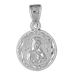 Sterling Silver Our Lady Guadalupe Pendant