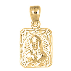Yellow Gold-plated Silver Our Lady Guadalupe Pendant