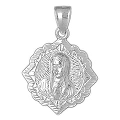 Sterling Silver Our Lady Guadalupe Pendant