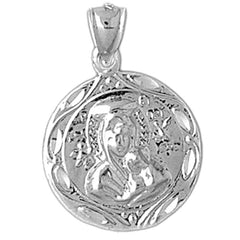 Sterling Silver Our Lady Guadalupe Pendant